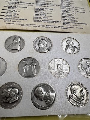 Great Events of the Catholic Church 10 Coin High Relief Pewter Medal Set