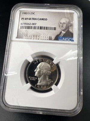 1983 S 25c Washington Proof Copper Nickel Clad Quarter Coin NGC PF69 UCAM #007