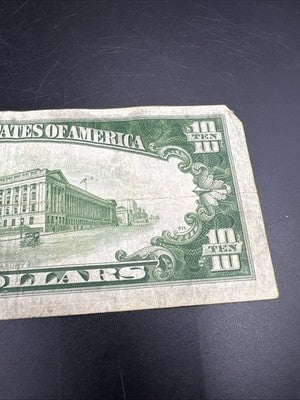 1934 A $10 FRN Ten Dollar Federal Reserve Note New York District VG Circ #72