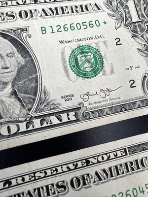 Lot of 10 2013 2017 Star * $1 FRN Federal Reserve Notes Circ #346