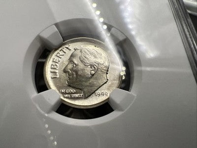 Large Cupped Broadstrike Error 1946 P 10c Roosevelt Silver Dime NGC UNC Details