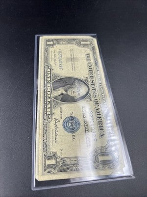 Lot of 2 1935 F H * Star US Silver Certificate One Dollar Bills VG / Fine #14