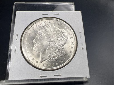 1921 P $1 Morgan Silver Dollar Coin Broken Ribbon Rev Variety Vam CH BU UNC