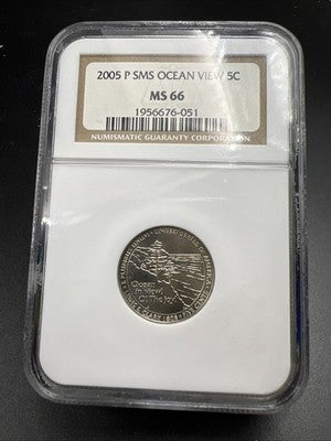 2005 P 5c Ocean View Jefferson Nickel Coin NGC MS66 SMS #051