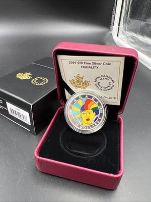 2019 1/2 Oz Silver Equality Coin Canada 10 Dollars Gem UNC Box & COA