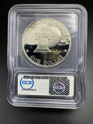 1976 $1 Ike Eisenhower 40% silver Dollar Coin ICG PR69 DCAM #330