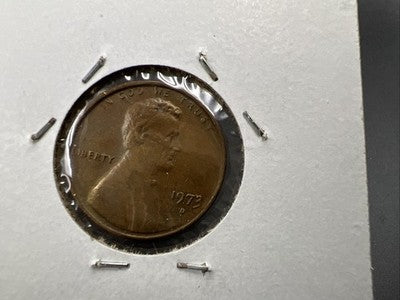 1973 D Lincoln Memorial Cent Penny Coin Lamination Error Reverse VF Circ