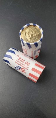 2007 D George Washingt Presidential Dollar US Mint BU Roll 25 Coins Uncirculated