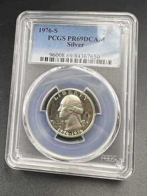 1776 - 1976 25c Washington 40% Silver Bicentennial Quarter Coin PR69 DCAM #650