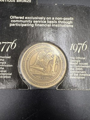 Bicentennial Collector's set 1976 Rolled Cent 1c Georgia Medal & 1959 GE Medal