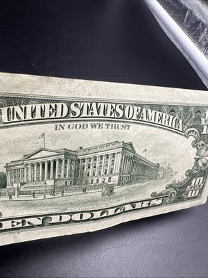 1995 $10 FRN Federal Reserve Note VF Very Fine Circ #655