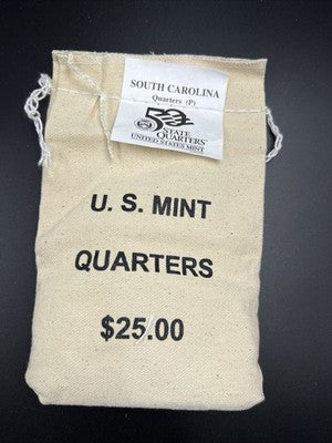 U.S. Mint Bag of 100 2000 P 25c South Carolina State Statehood Quarters BU UNC
