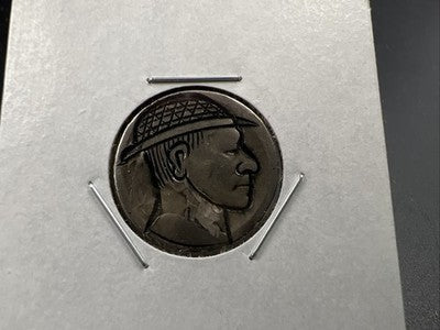 Hobo Buffalo Nickel Coin Modern Carving SKU#F6