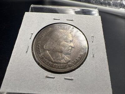 1893 50c Columbian Exposition Chicago World's Fair Silver Half Dollar Coin XF EF