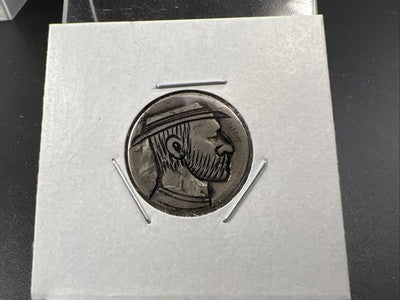 Hobo Buffalo Nickel Coin Modern Carving SKU#BB