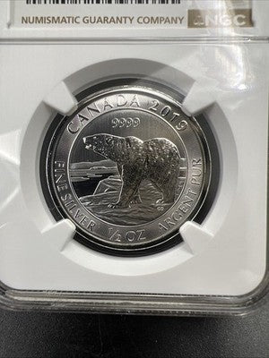2019 Canada S$2 1/2 Oz Canada Silver Polar Bear Coin NGC MS69 Certified #472