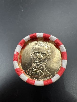 2010 P Abraham Lincoln Presidential Dollar US Mint BU Roll 25 Coins
