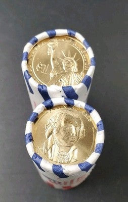 2007 P John Adams Presidential Dollar US Mint BU Roll 25 Coins Uncirculated