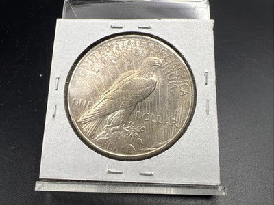 1922 D $1 Peace Silver Dollar Coin UNC Uncirculated Some Toning