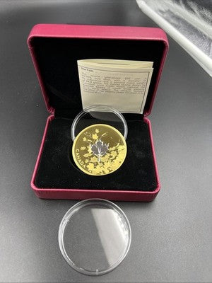2017 Canada 3 Oz Silver Whispering Maple Leaves Coin w Box COA