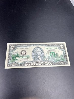 2003 A $2 FRN US State Colorized Two Dollar Bill Oregon Choice UNC
