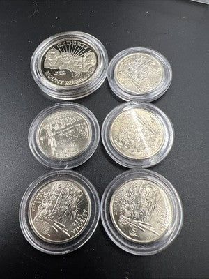 Lot of 6 US Coins 1x 1991 MT Rushmore Proof 50c 5x 2008 Arizona 25x BU