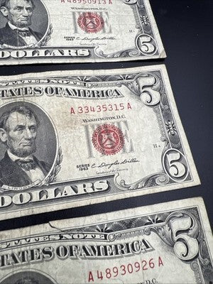 1963 $5 USN Very Circ Five Dollar United States Notes #926