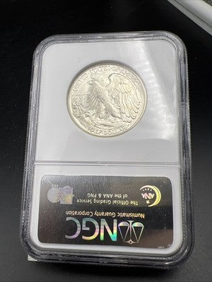 1942 P 50c Walking Liberty Silver Half Dollar Coin NGC BU Brilliant Uncirculated