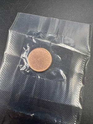 Blank Cent Error 1c Coin & 2009 D 1c BU 2 Coin Set in Sample Cello