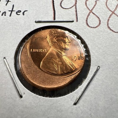 1988 1c Lincoln Memorial Cent Penny 40% Off Center Gem BU UNC SKU#AO