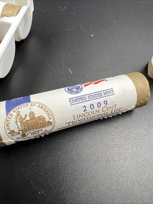 50 Coin US Mint BU Roll 2009 P Professional Life Lincoln Commemorative Cents