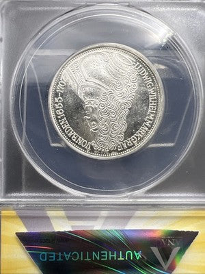 1955 G 5M West Germany Baden 5 Five Marks Silver Coin ANACS MS62 #041