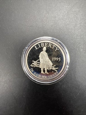 1995 S Civil War 50c Commemorative Copper Nickel Half Dollar Coin in Capsule #a