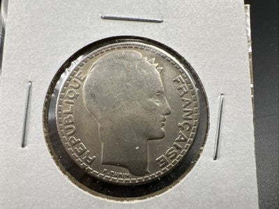 1933 France 10 Francs Silver Coin Choice VF Very Fine Circ