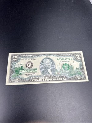 2003 A $2 FRN US State Colorized Two Dollar Bill Oregon Choice UNC