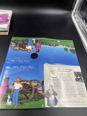 1995 S Civil War 50c Commemorative Half Dollar Coin Young Collector's Set