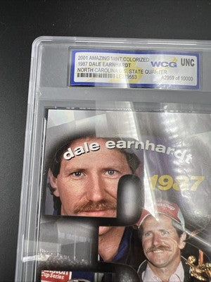 2001 Dale Earnhardt Card - 1987 7 Time Winston Cup Champion + Arizona 25c