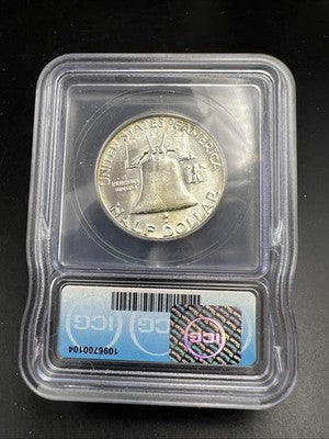 1963 50c Franklin Silver Half Dollar Coin ICG MS65 #104