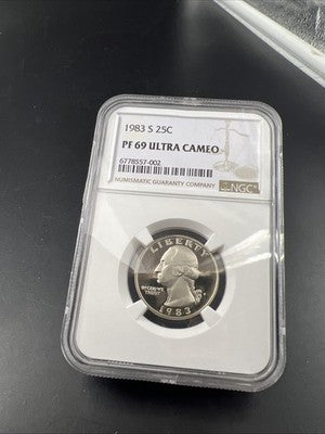 1983 S 25c Washington Proof Copper Nickel Clad Quarter Coin NGC PF69 UCAM #002