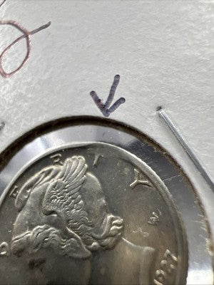 1927 P 10c Mercury Silver Dime Coin Clipped Planchet Error XF EF Extra Fine