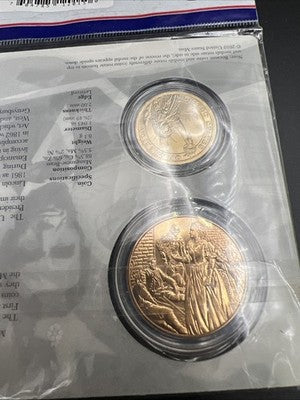 2010 Abraham Mary Todd Lincoln First Spouse $1 Presidential Coin & Medal Set OGP