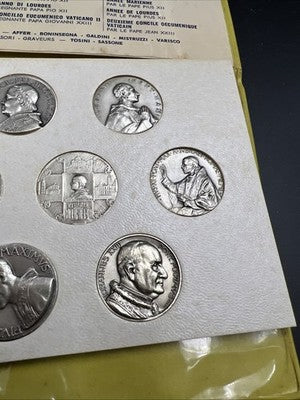 Great Events of the Catholic Church 10 Coin High Relief Pewter Medal Set