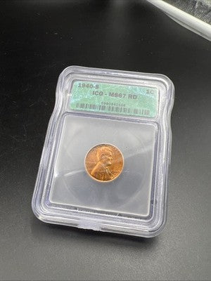 1940 S Lincoln Wheat Cent Penny Coin ICG MS67 RD #106