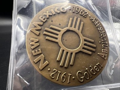 1962 50th Anniversary of New Mexico Large Bronze Medal Medallic Art Co
