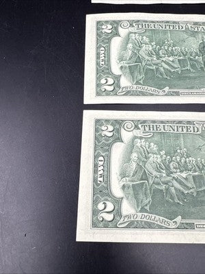 Lot of 3 Bicentennial 1976 $2 - One Naples FL Postal & 2 Same Block FRNS