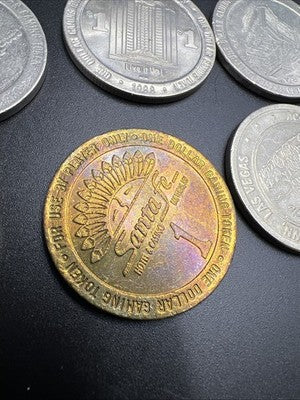 Lot of 20 $1 Casino Dollar Gaming Tokens Metal Circulated Conditions SKU#7543