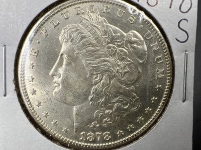 1878 S $1 Morgan Silver Dollar Coin Choice BU UNC Broken O Reverse VAM SK#A