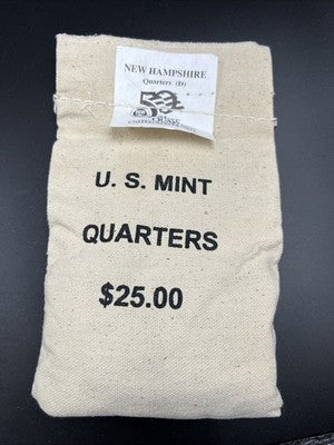 U.S. Mint Bag of 100 2000 D 25c New Hampshire State Statehood Quarters BU UNC