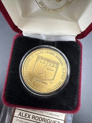 Highland Mint Alex Rodriguez Bronze Collector’s Coin Medal In Box