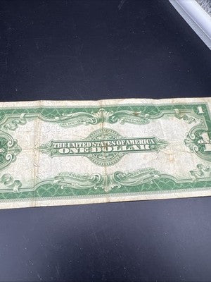 1923 One Dollar Silver Certificate Horse Blanket Blue Seal CH VG Very Good #835